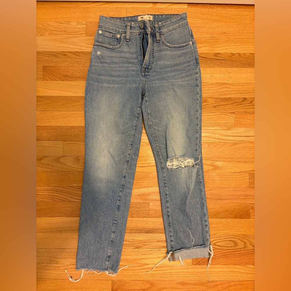 Madewell Light Blue Distressed Boyfriend Jeans